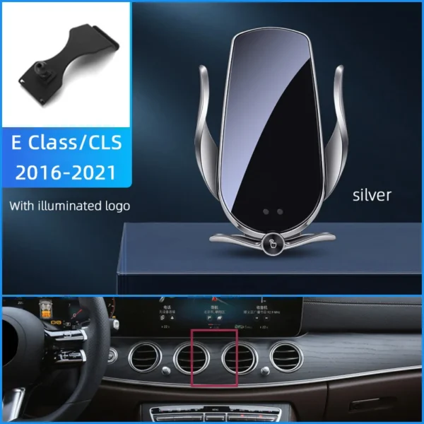 For Mercedes Benz A B C E S G Class GLA GLB GLC GLE GLS CLS V260 Vito AMG Wireless Charging Car Phone Holder Charger Accessories