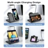 3 in 1 Foldable Wireless Charger for Samsung - Charging Dock for Galaxy S24/S23/Z Fold/Z Flip, Watch 7/6 Classic, Buds Pro