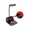 Multi-Function Wireless Charger with Clock Bedside Lamp Wireless Charging Pad with Alarm Clock & Pen Holder Desk Lamp