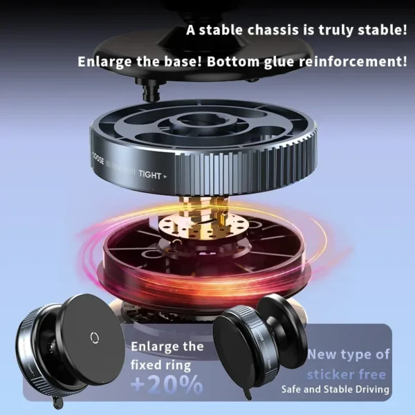 360 Rotation Mobile Phone Holder Bracket Intelligent Car Mount Mobile Phone Holder Vacuum Adsorption Suction Universal